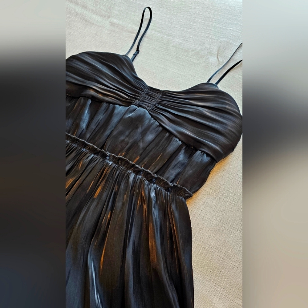Steve Madden Spaghetti Strap Midi Length Dress, Size:M, Color: Black, NWT